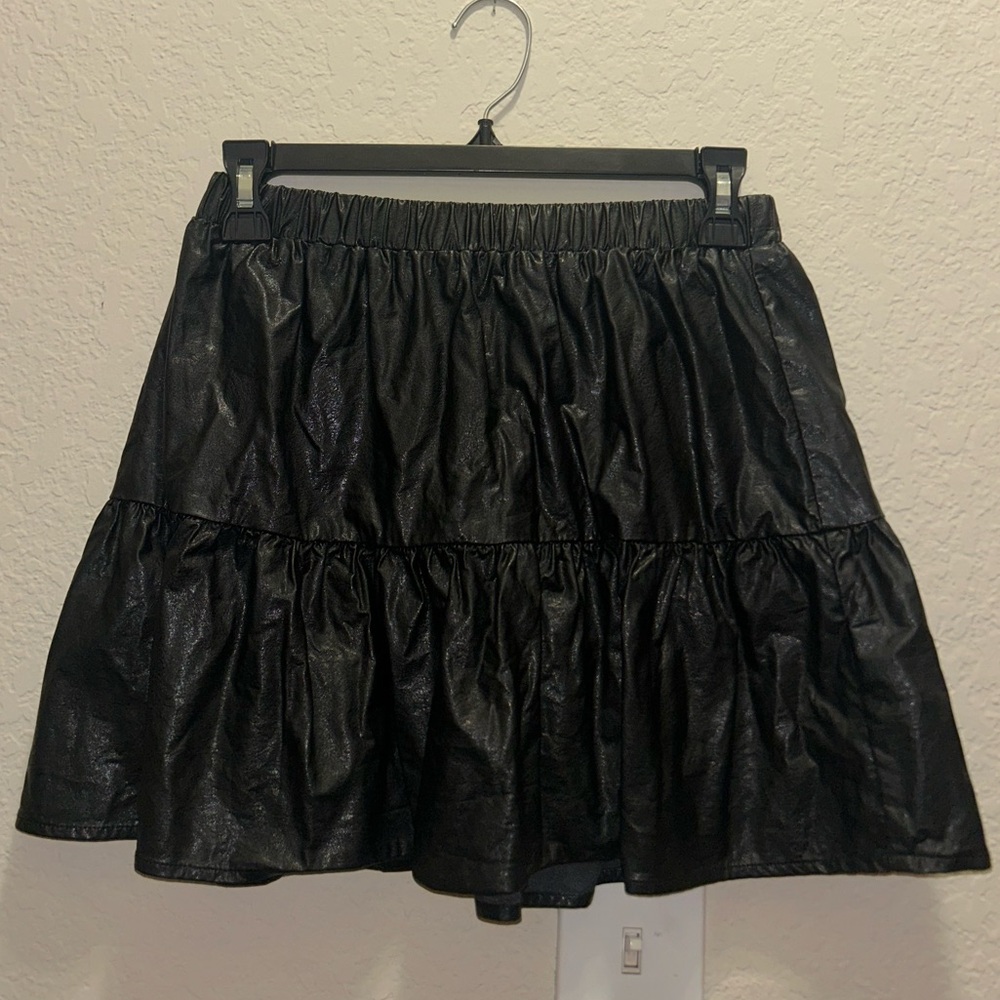 Lelis Faux Leather Mini Skirt (S)